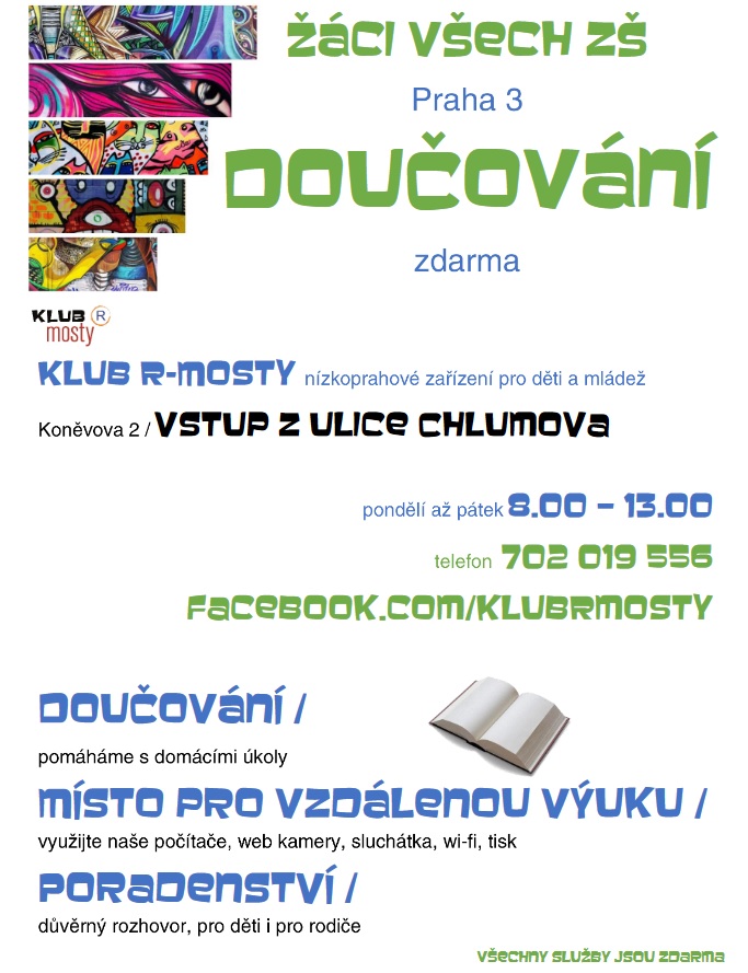 nabidka doucovani mosty 1 - Nabídka doučování a místa pro vzdálenou výuku
