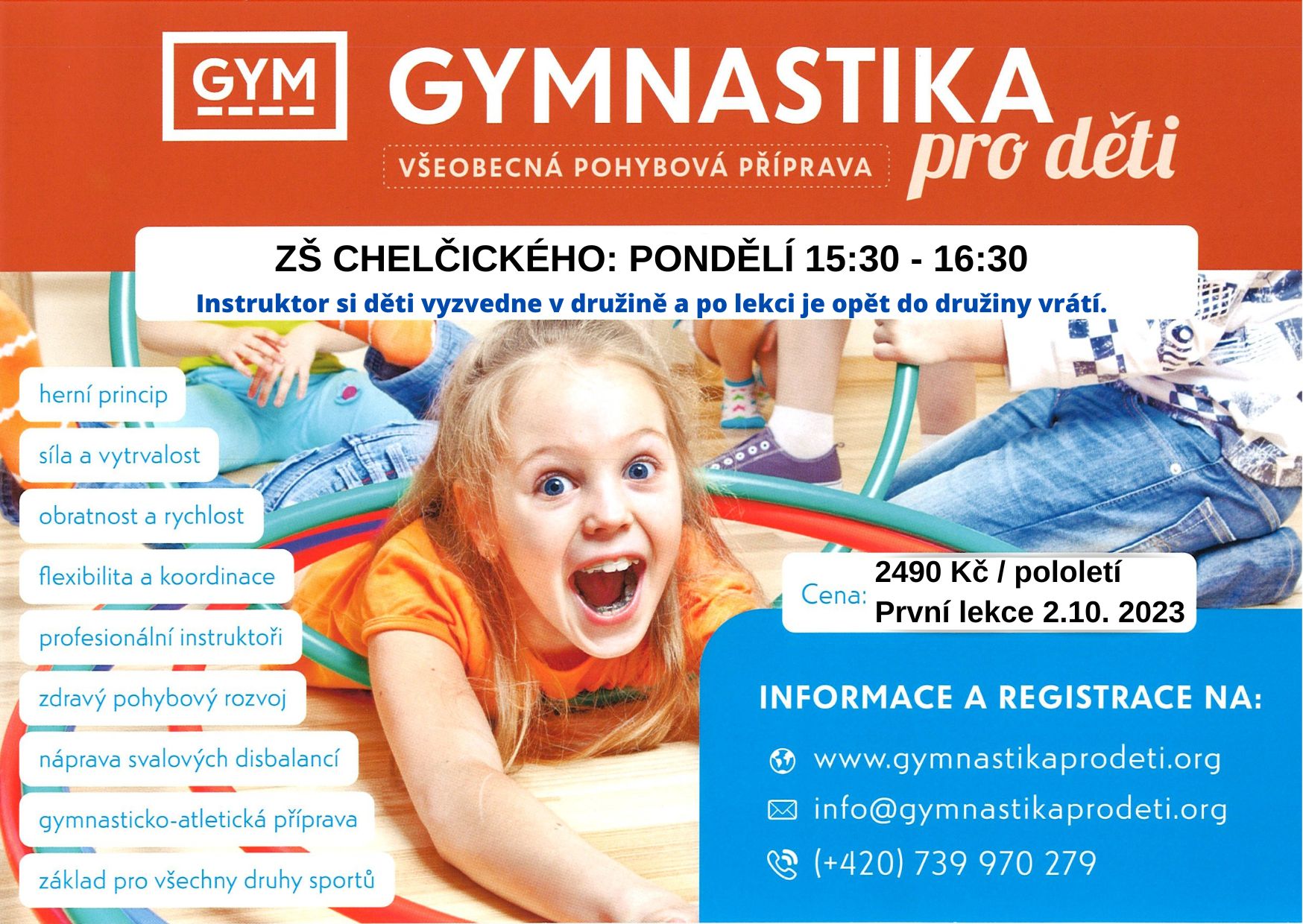 chelcickeho gymnastika 2023 - GYMNASTIKA PRO DĚTI
