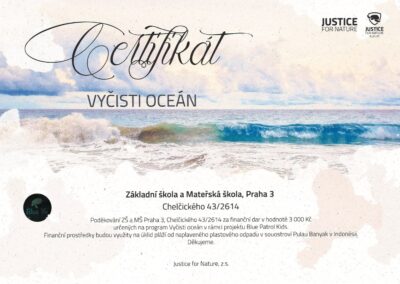 cwrtifikat ocean 400x284 - School week for sustainbility